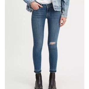 Levi's 711 Skinny Distressed Medium Wash Jean